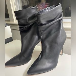 Black high hill boots